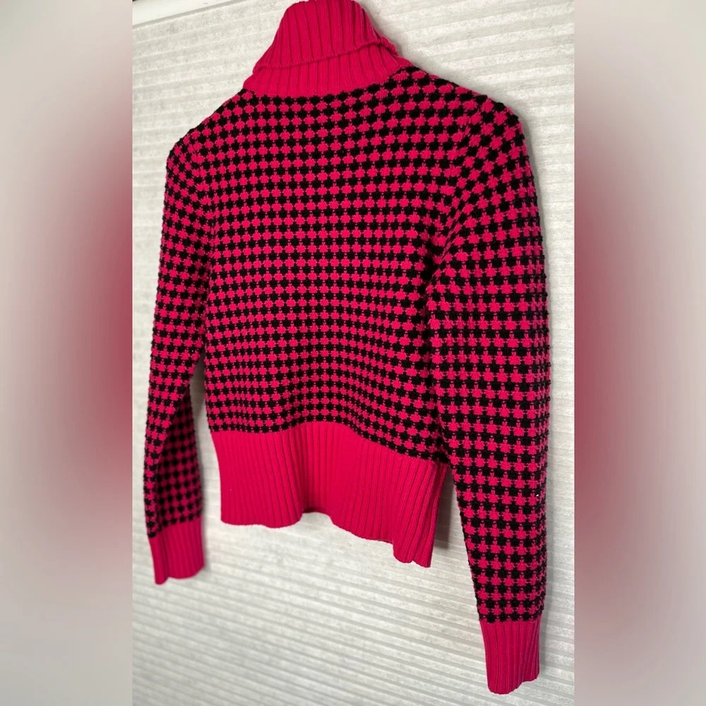 Vintage 90’s Liz Claiborne Chunky Cable Knit Turtleneck Sweater Size S - Picture 9 of 13